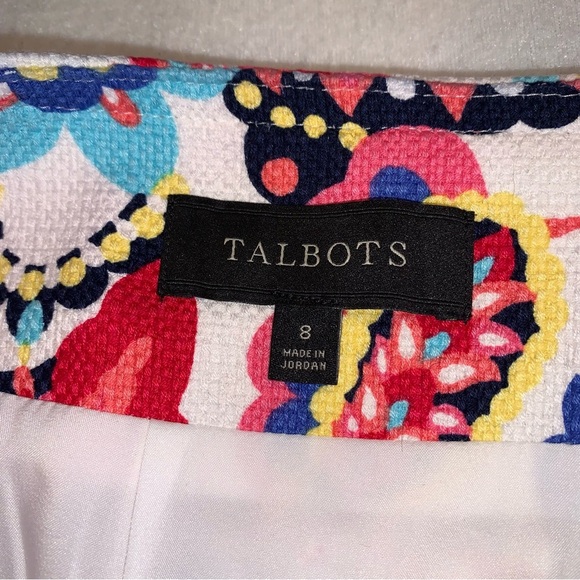 Talbots Pink Paisley Mini Skirt Size 8 EUC - Picture 6 of 7